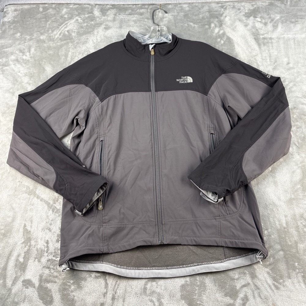 The North Face Softshell Jacket Mens L Flight Series Apex Gray Black EUC